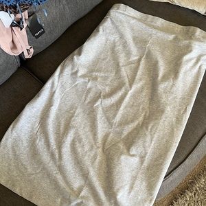 Plus Size - Gray Cotton Pencil Skirt. Brand New